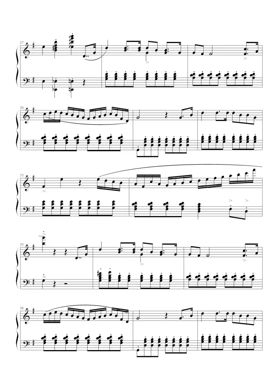 G大调小奏鸣曲 第一乐章No.1