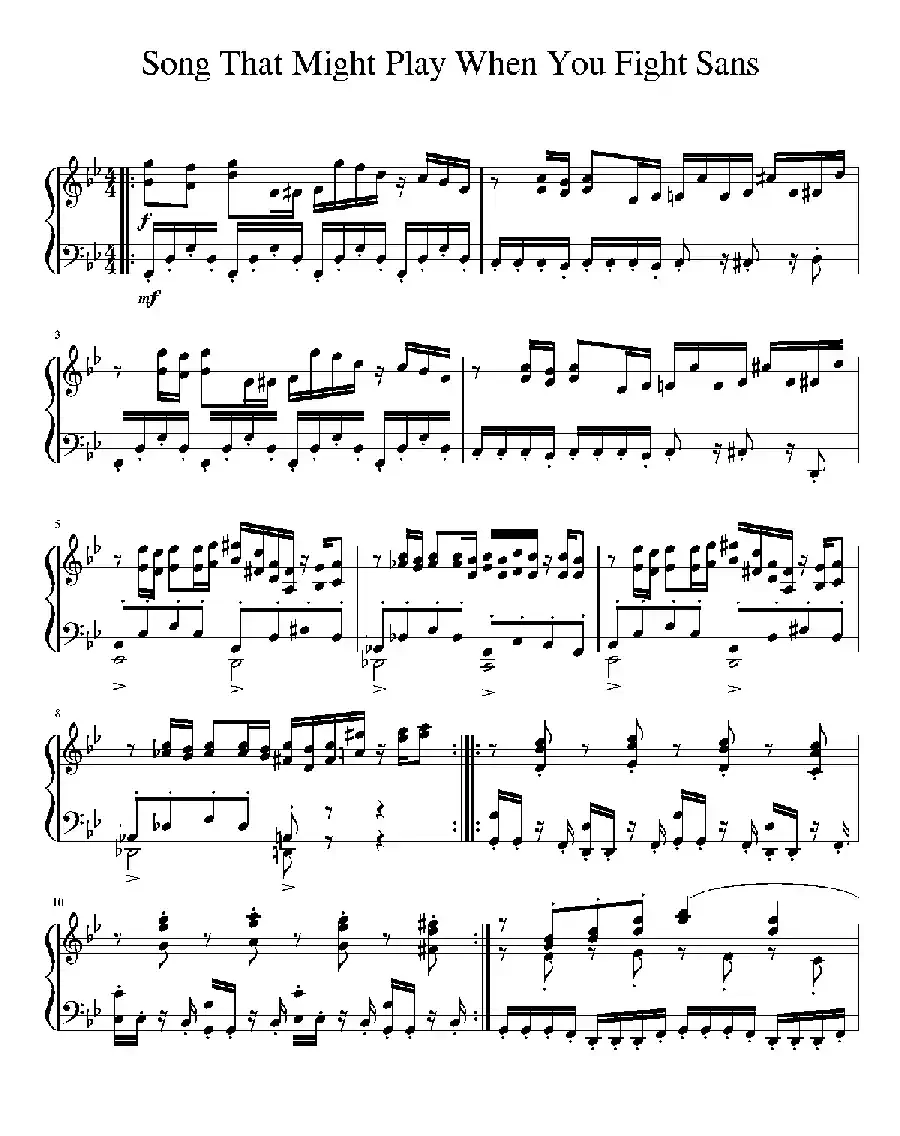 Song That Might Play When You Fight Sans