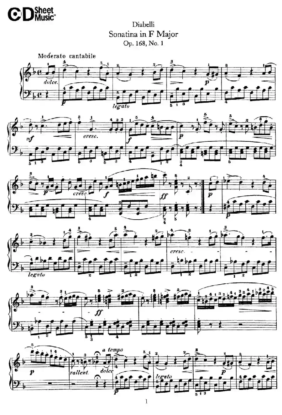 7 Piano Sonatinas Op.168（7首钢琴小奏鸣曲 No.1）