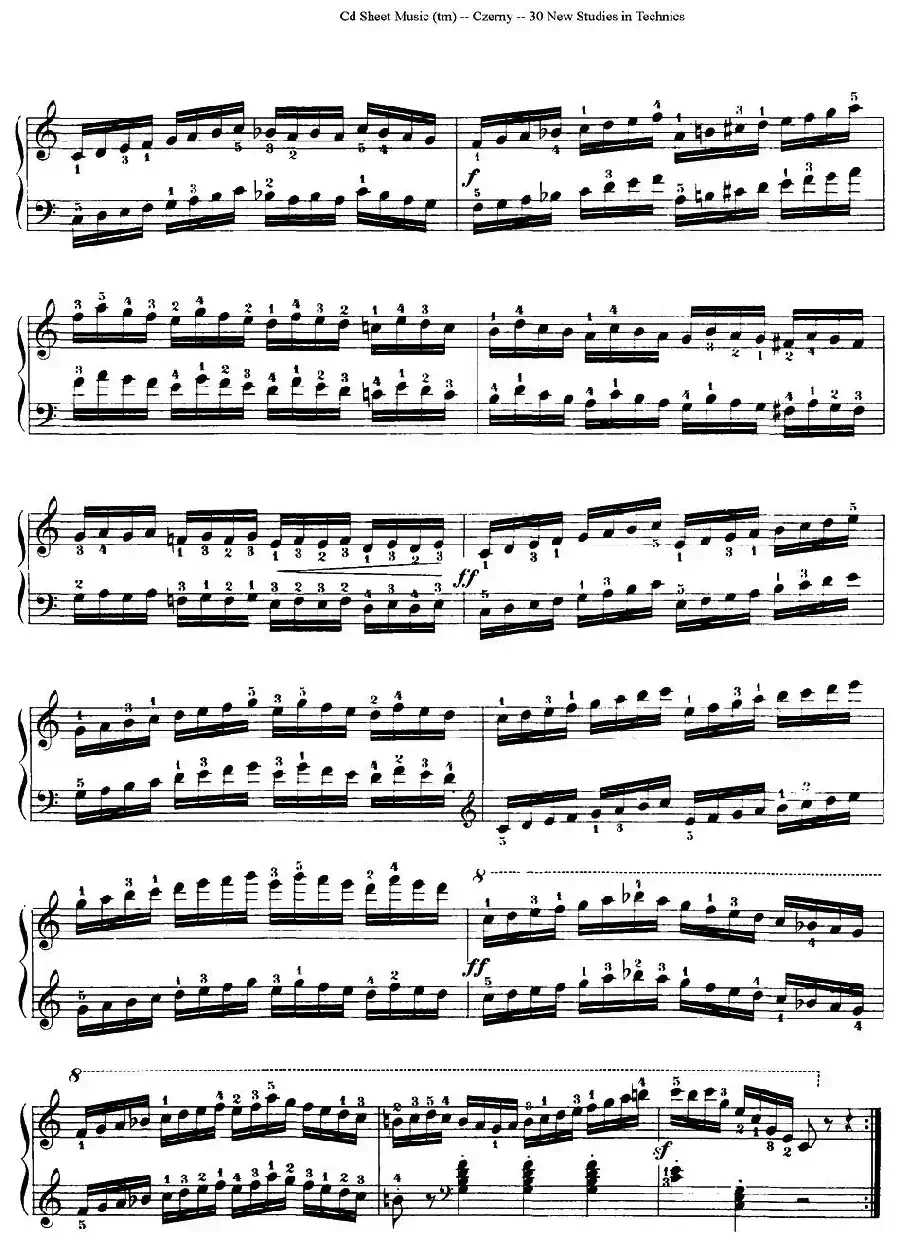Czerny - 30 New Studies - 30（车尔尼Op849 - 30首练习曲）