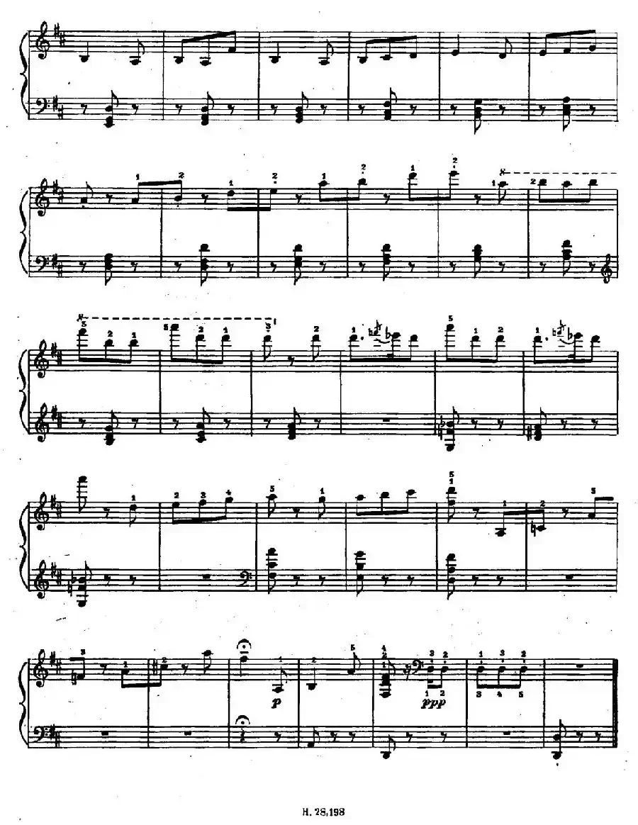 Ten Bagatelles Op.5（10首小品·3. D大调）