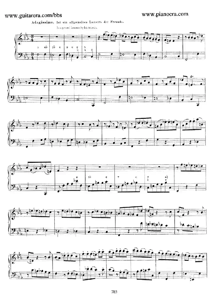 Capriccio in B-flat Major BWV 992（降B大调随想曲）