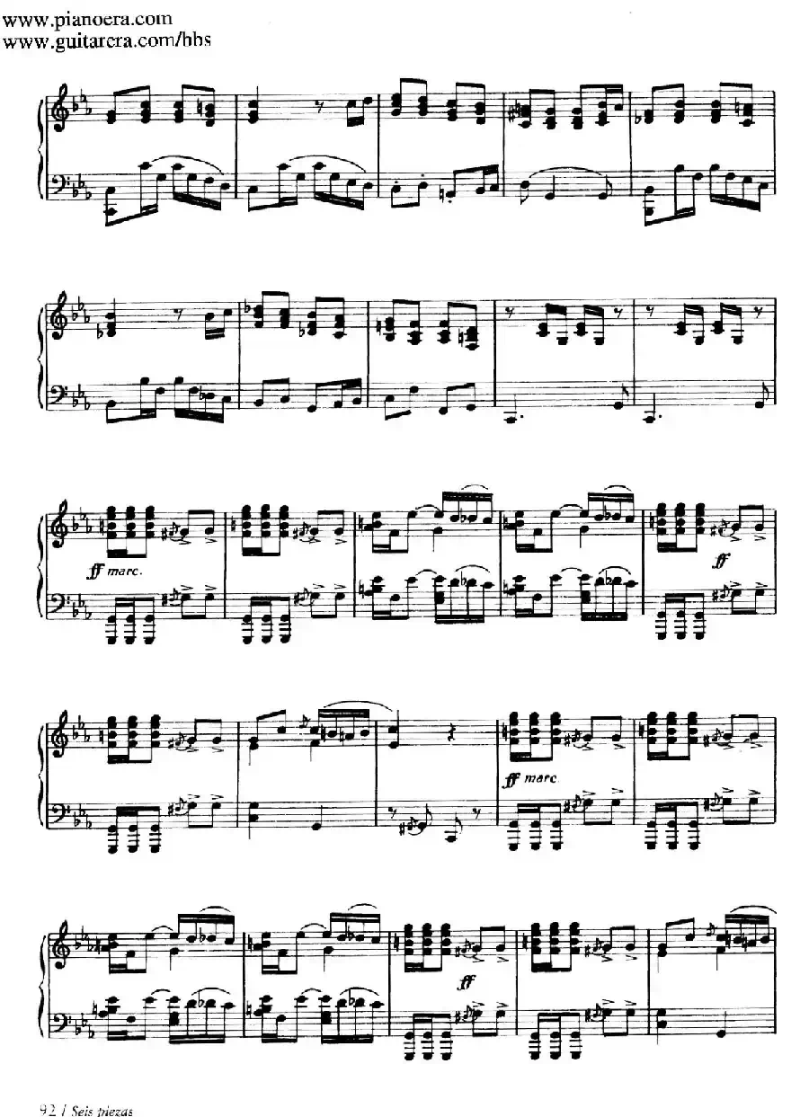 Six Pieces on Spanish Folksongs H.125（6首西班牙民谣小品·5. 东方进行曲 Marcha oriental）