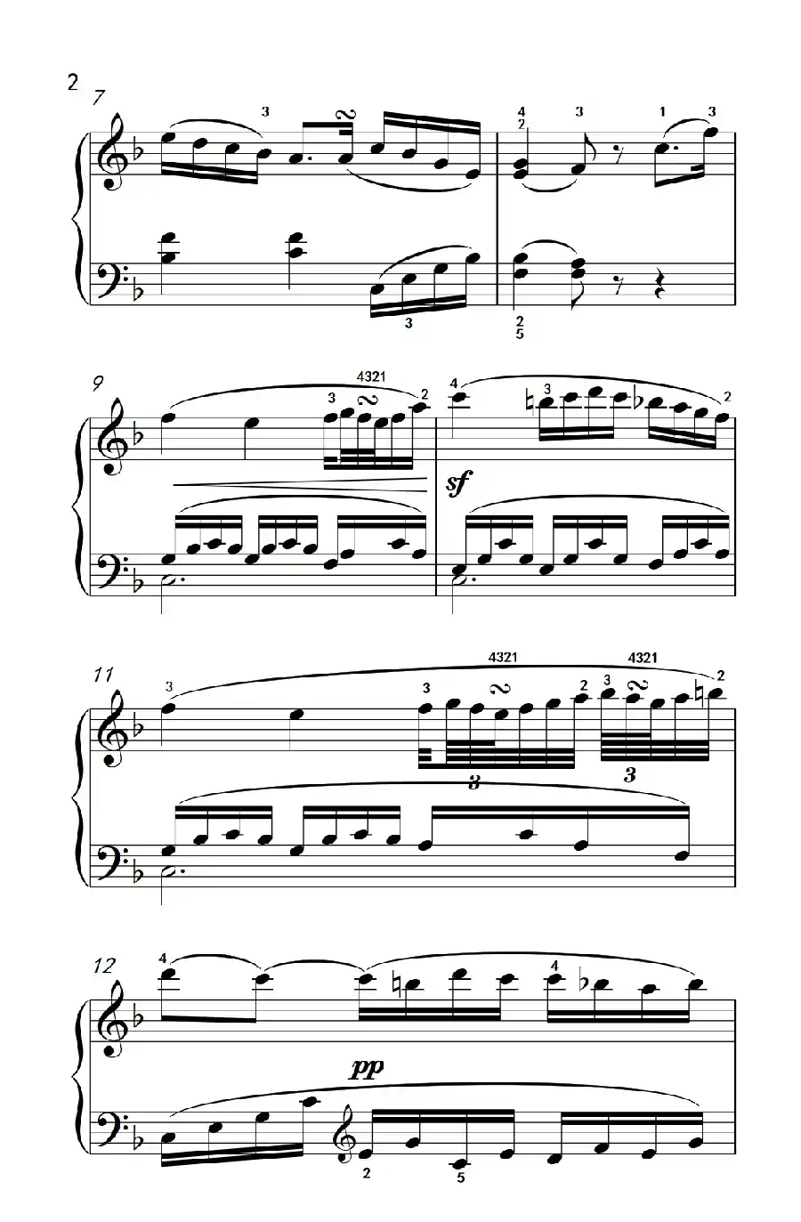 奏鸣曲 Opus 2 Nr.1 第二乐章(贝多芬奏鸣曲集 1)