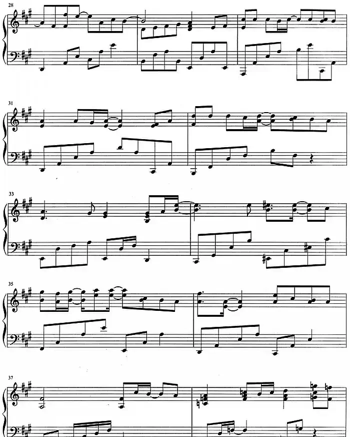 流行歌曲改编的钢琴曲：右手边