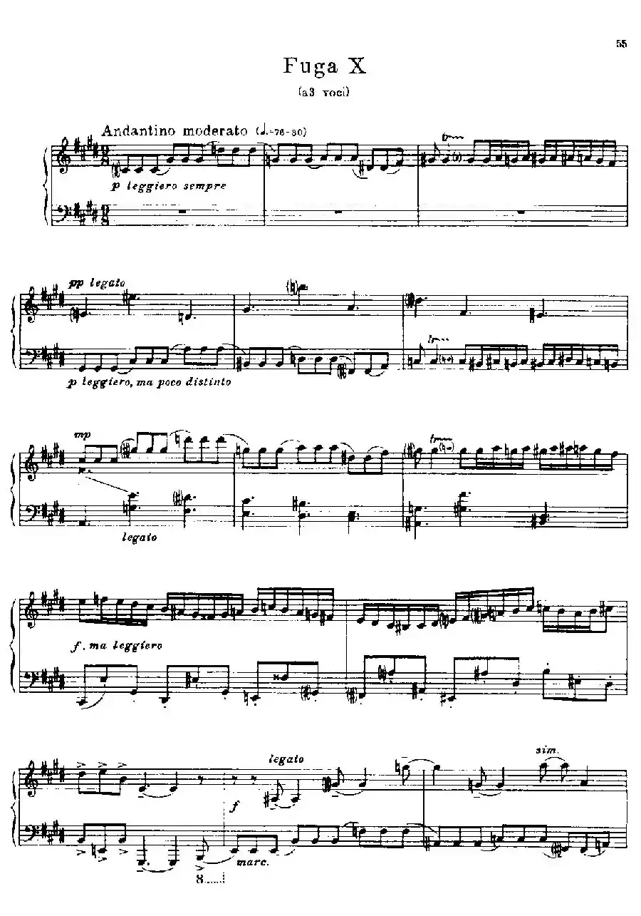 24 Preludes and Fugues Part.1 Op.45（24首前奏曲与赋格·第一部分·10）