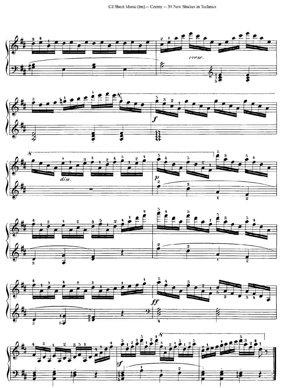 Czerny - 30 New Studies - 25（车尔尼Op849 - 30首练习曲）