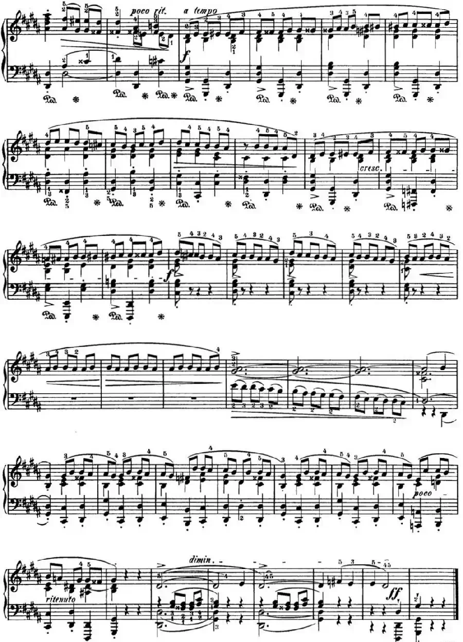 肖邦 24首钢琴前奏曲 Op.28 No.12 升G小调