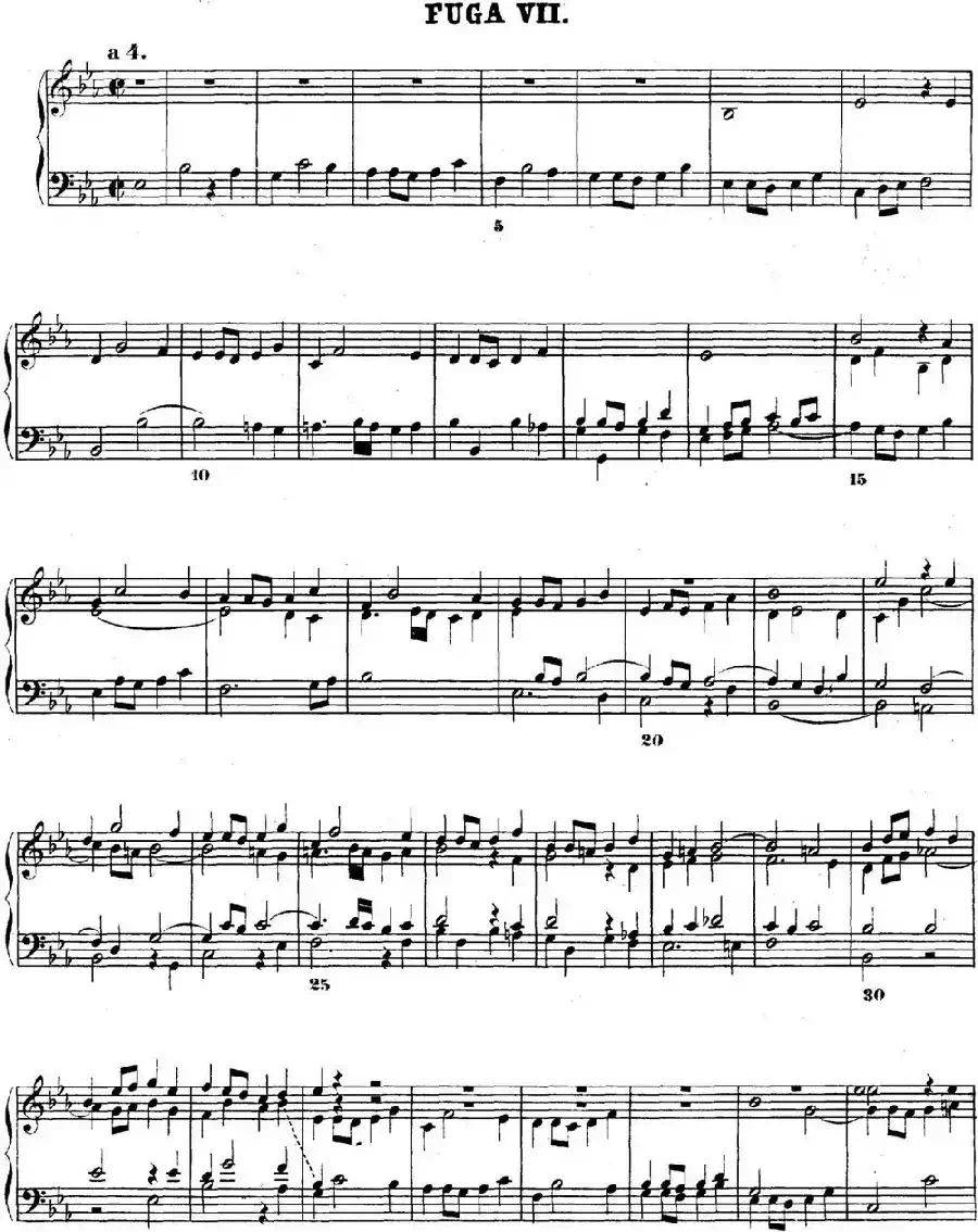 巴赫《平均律钢琴曲集·第二卷》之赋格曲(NO.7)