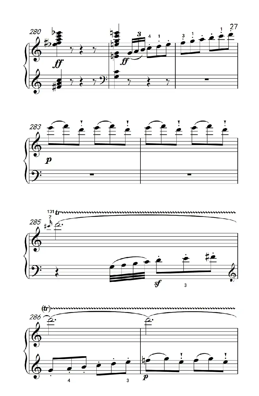 奏鸣曲 Opus 2 Nr.3 第四乐章(贝多芬奏鸣曲集 1)