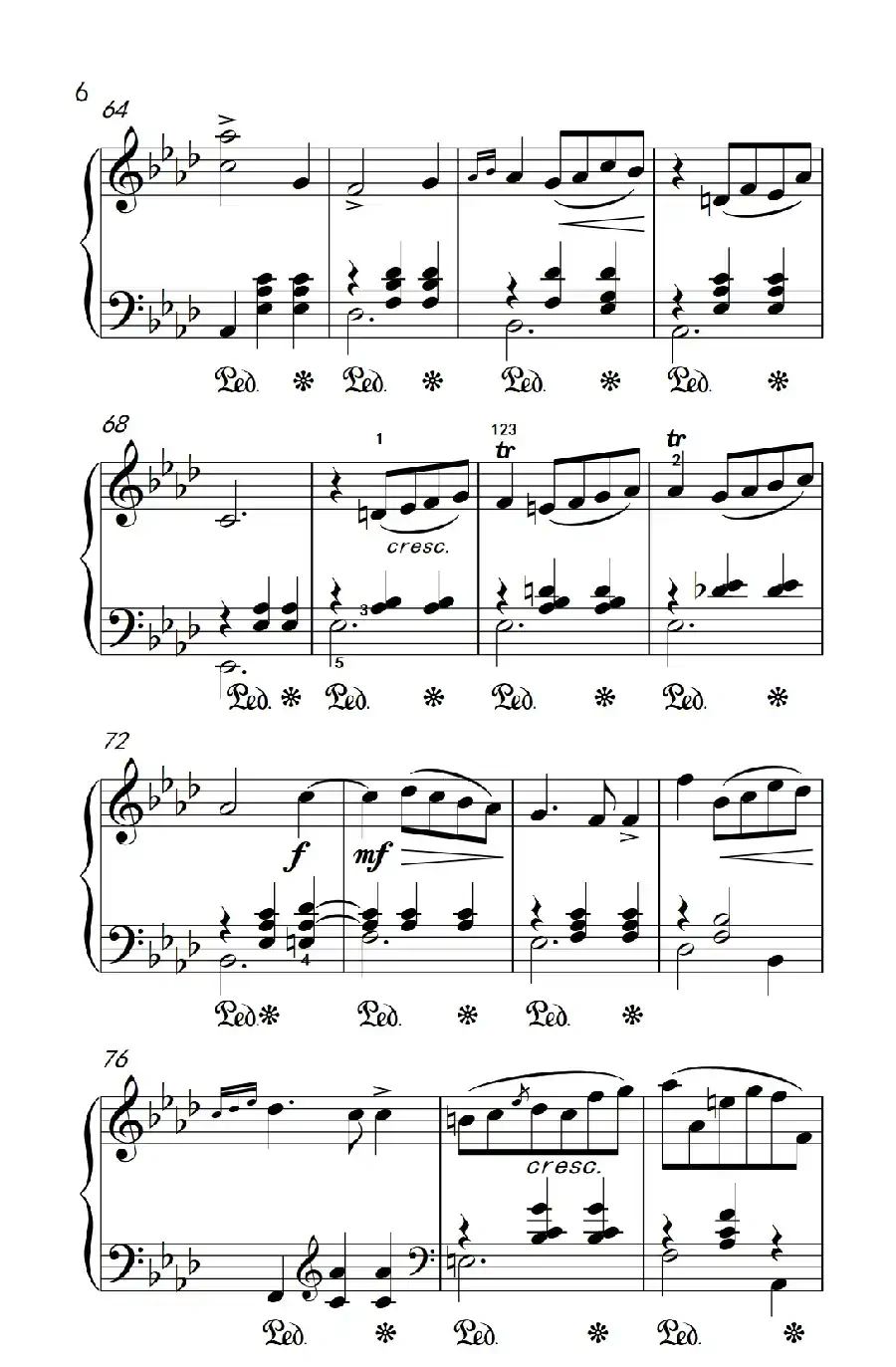 第七级2.圆舞曲 Opus posth.70 No.2(中央音乐学院 钢琴(业余)考级教程 7-9级)