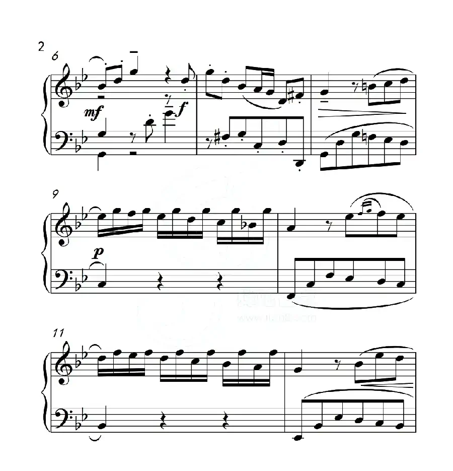 第五级B组 幻想曲（中国音乐学院钢琴考级作品1~6级）