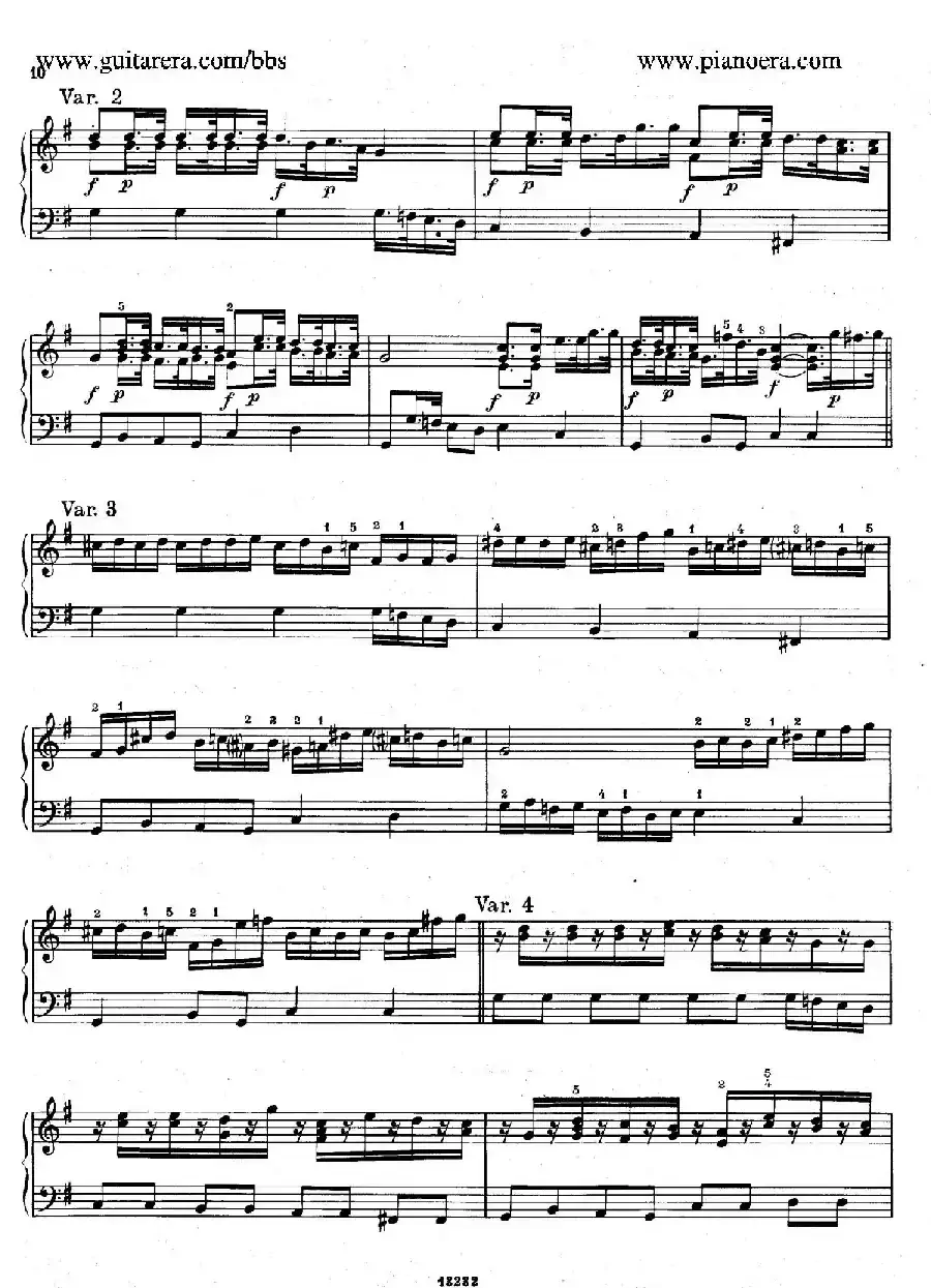 Variations on the Russian Song（俄国民歌主题变奏曲）