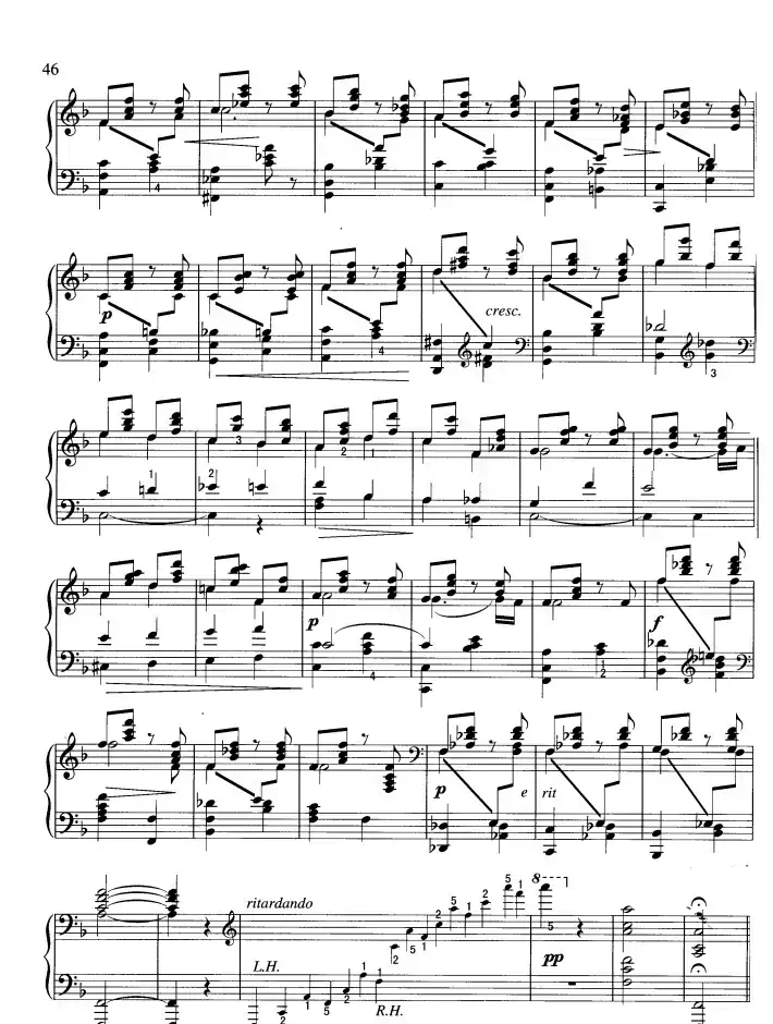 旋律（F大调 鲁宾斯坦作曲版）