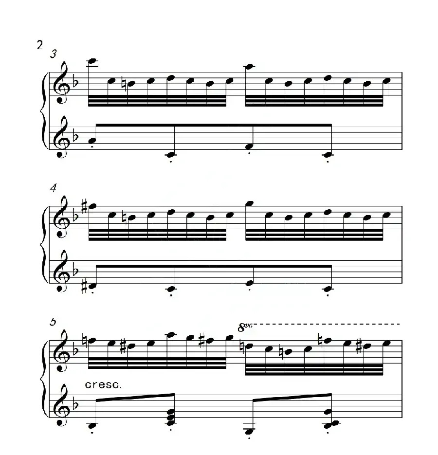 第六级B组 练习曲(中国音乐学院钢琴考级作品1~6级)