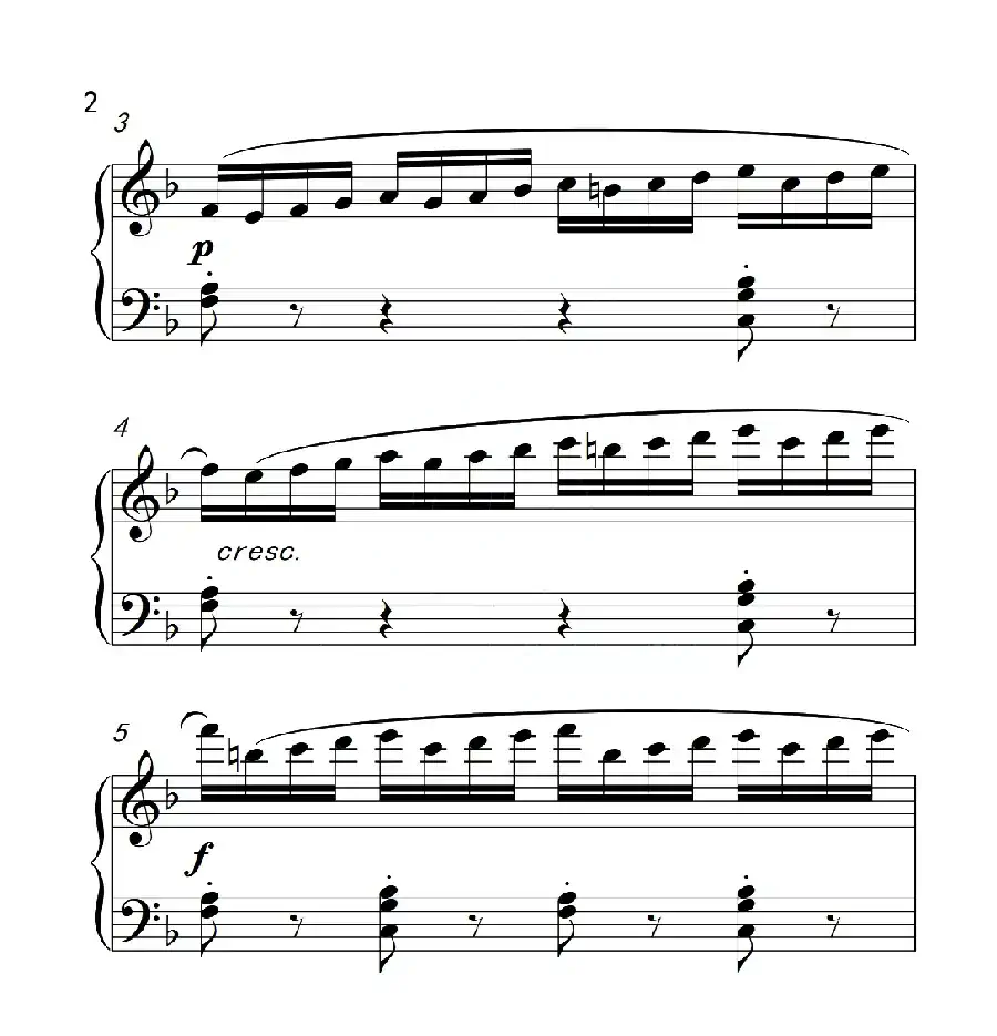 第三级B组 练习曲(中国音乐学院钢琴考级作品1~6级)