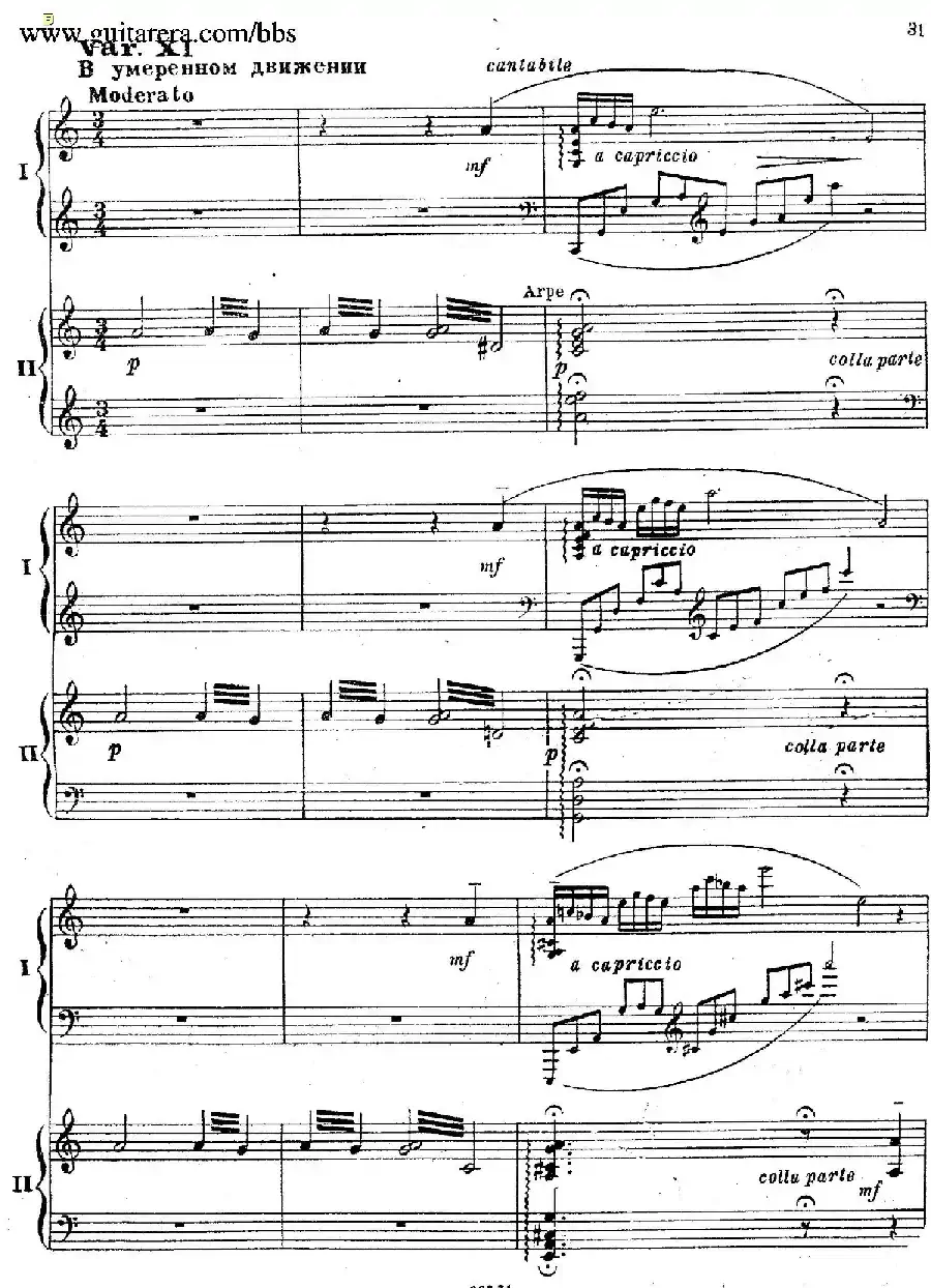 Rhapsody On A Theme Of Paganini Op.43（帕格尼尼主题狂想曲·双钢琴）（P21——40）