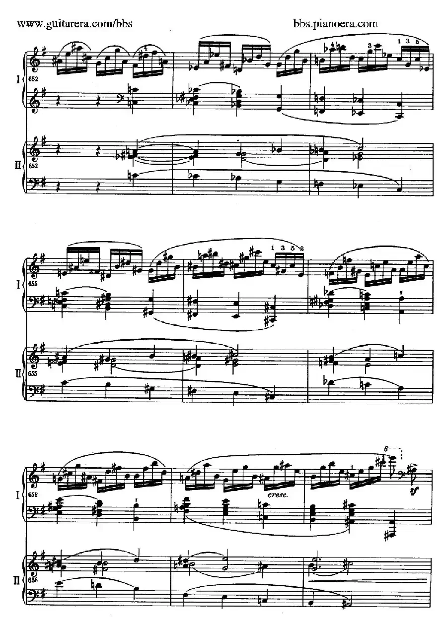 e小调第一钢琴协奏曲 Op.11（双钢琴版·第一乐章）