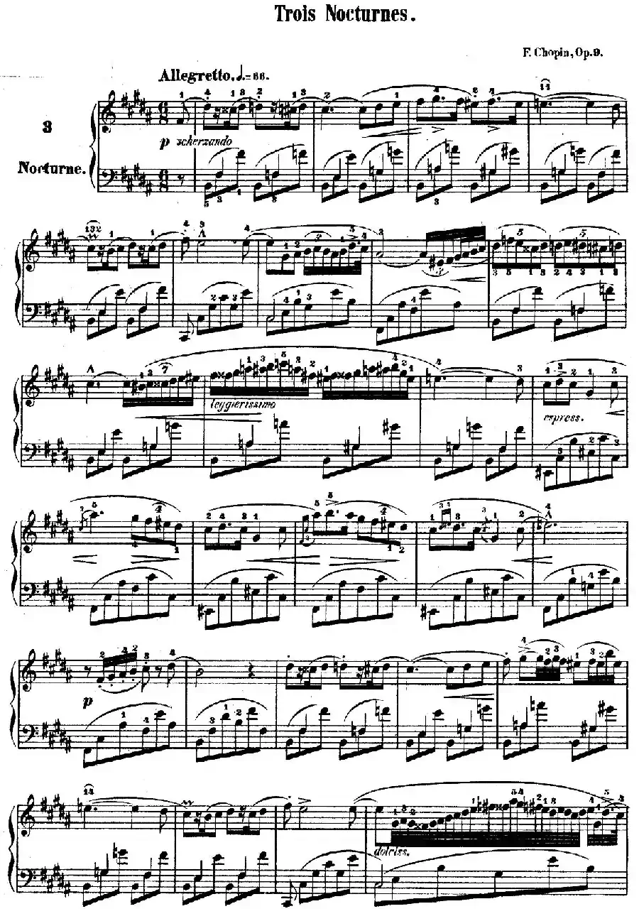 Trois Nocturnes Op.9（Ⅲ）