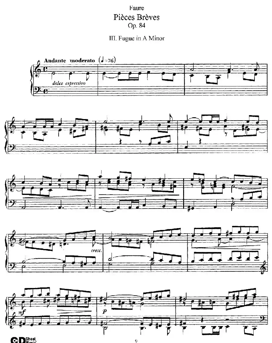 Pieces Breves Op.84（Ⅲ）