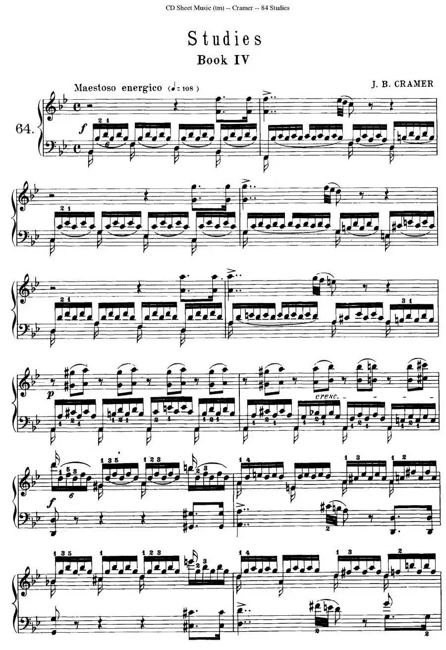 Cramer - 84 exercices（61—65）（克拉莫84首钢琴练习曲）