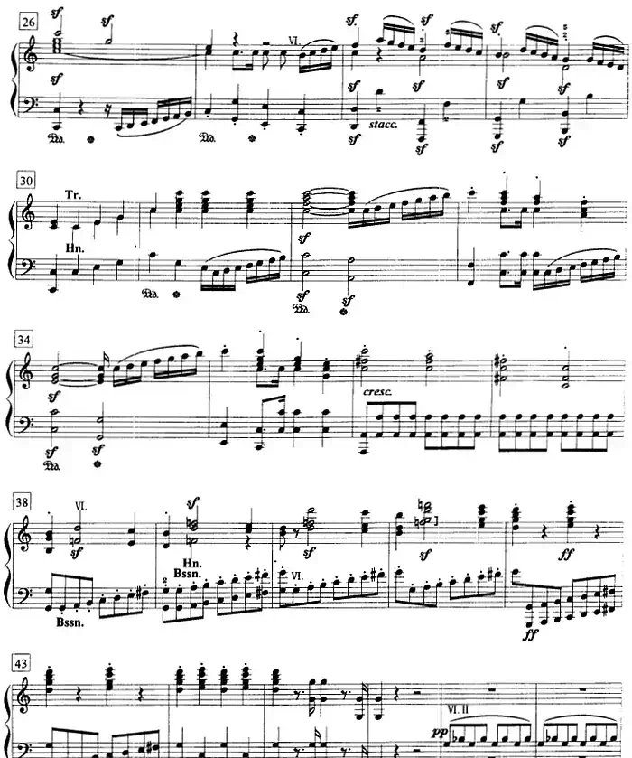 钢琴教程第八级 大型乐曲（C大调第一钢琴协奏曲 Op.15 第一乐章）