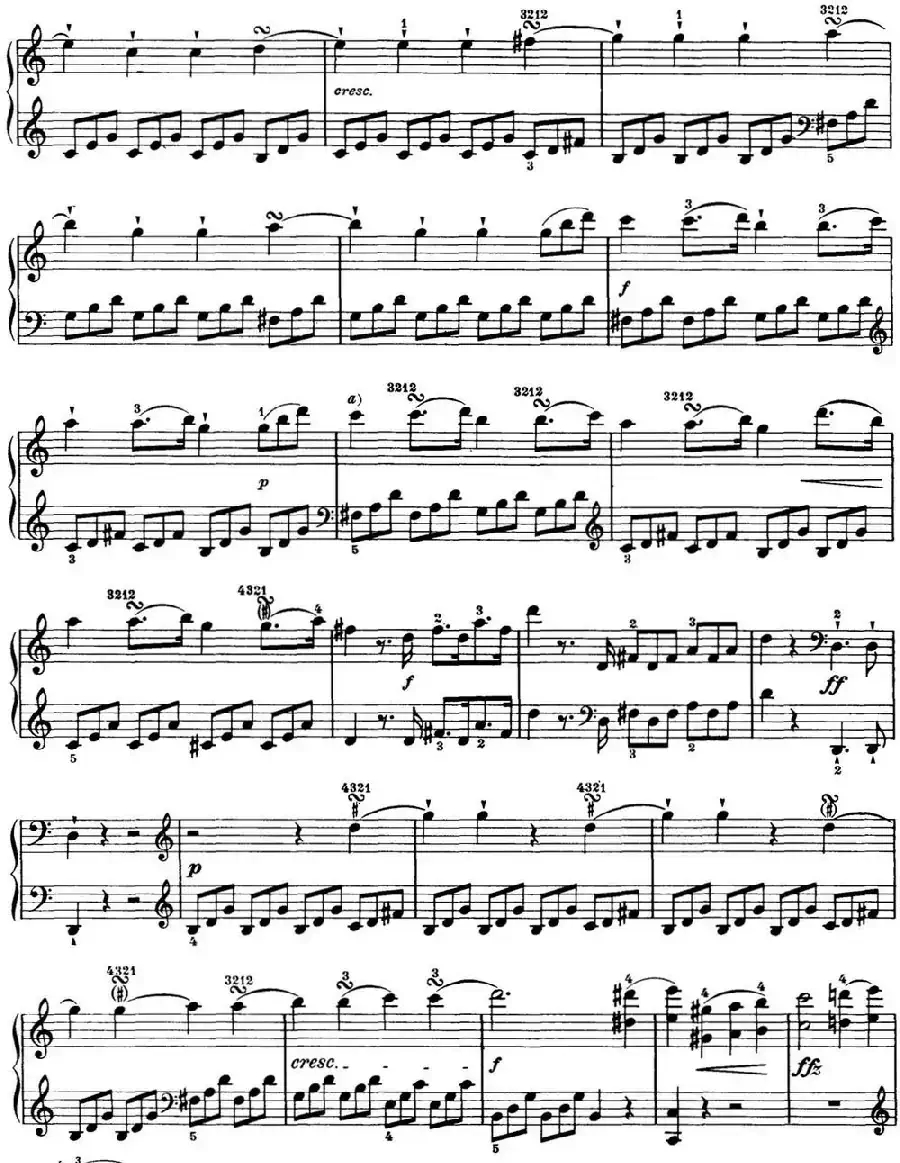 海顿 钢琴奏鸣曲 Hob XVI 35 in C major