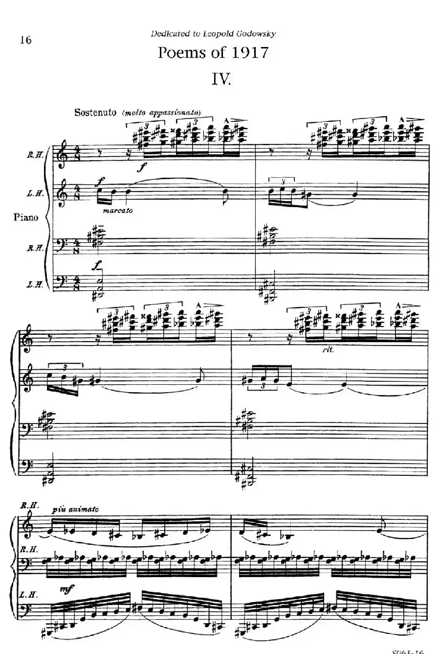 Poems of 1917 Op.41（1917之诗   4. 被侵略者的愤怒）