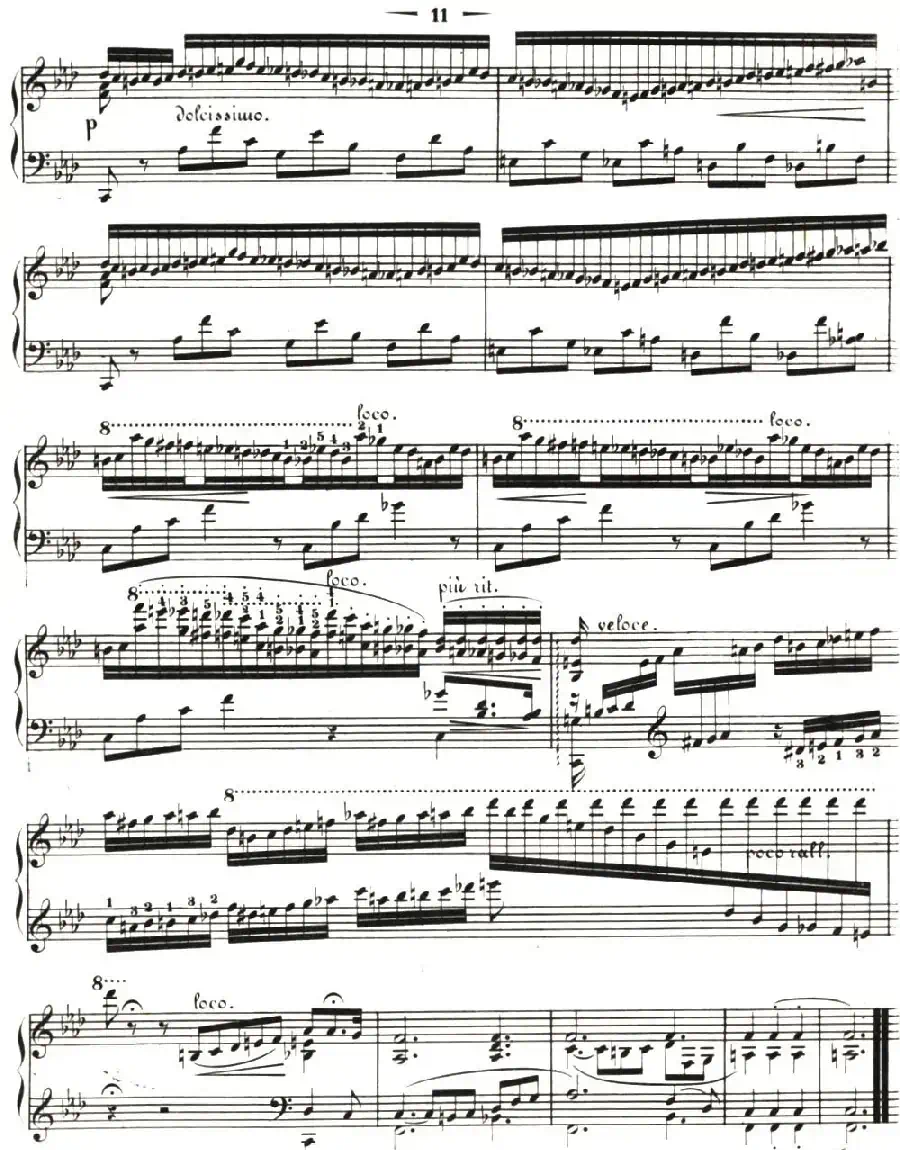 李斯特音乐会练习曲 S144（2 轻盈 f小调 S144 La leggierezza F minor）