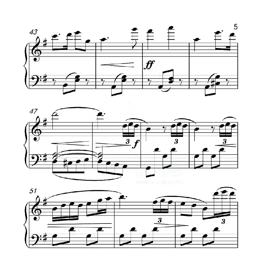 第五级 小小行列(中国音乐学院钢琴考级作品1~6级)