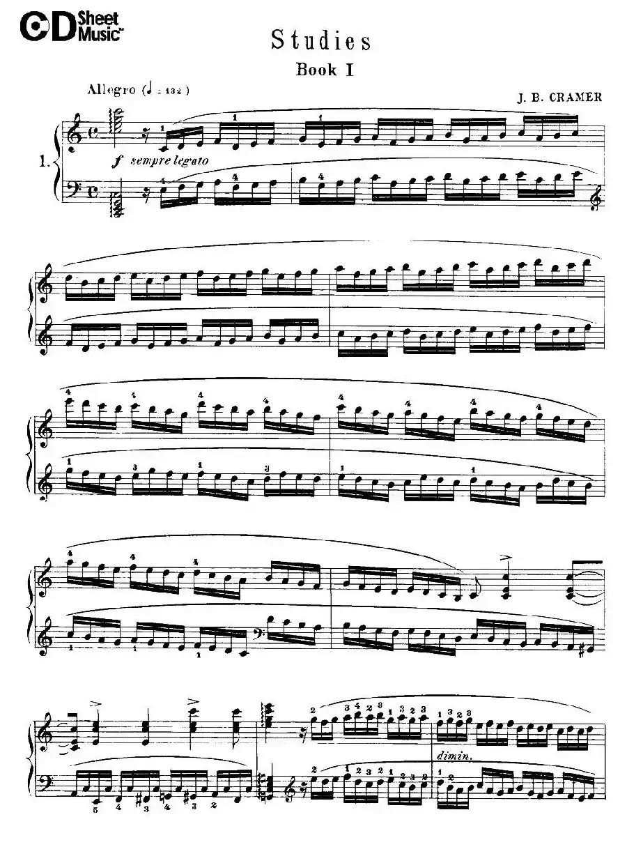 Cramer - 84 exercices（1—5）（克拉莫84首钢琴练习曲）