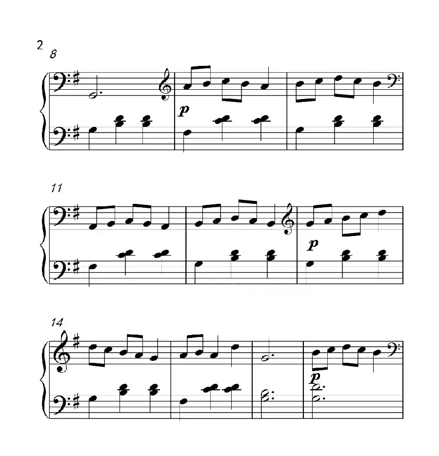 第一级B组 青蛙大合唱（中国音乐学院钢琴考级作品1~6级）