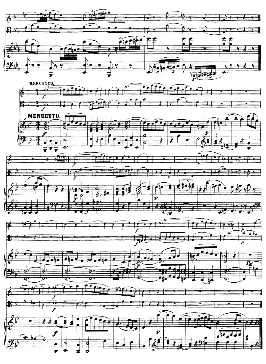 Piano Trio no.2 in E-flat Major K.498（降E大调钢琴三重奏）