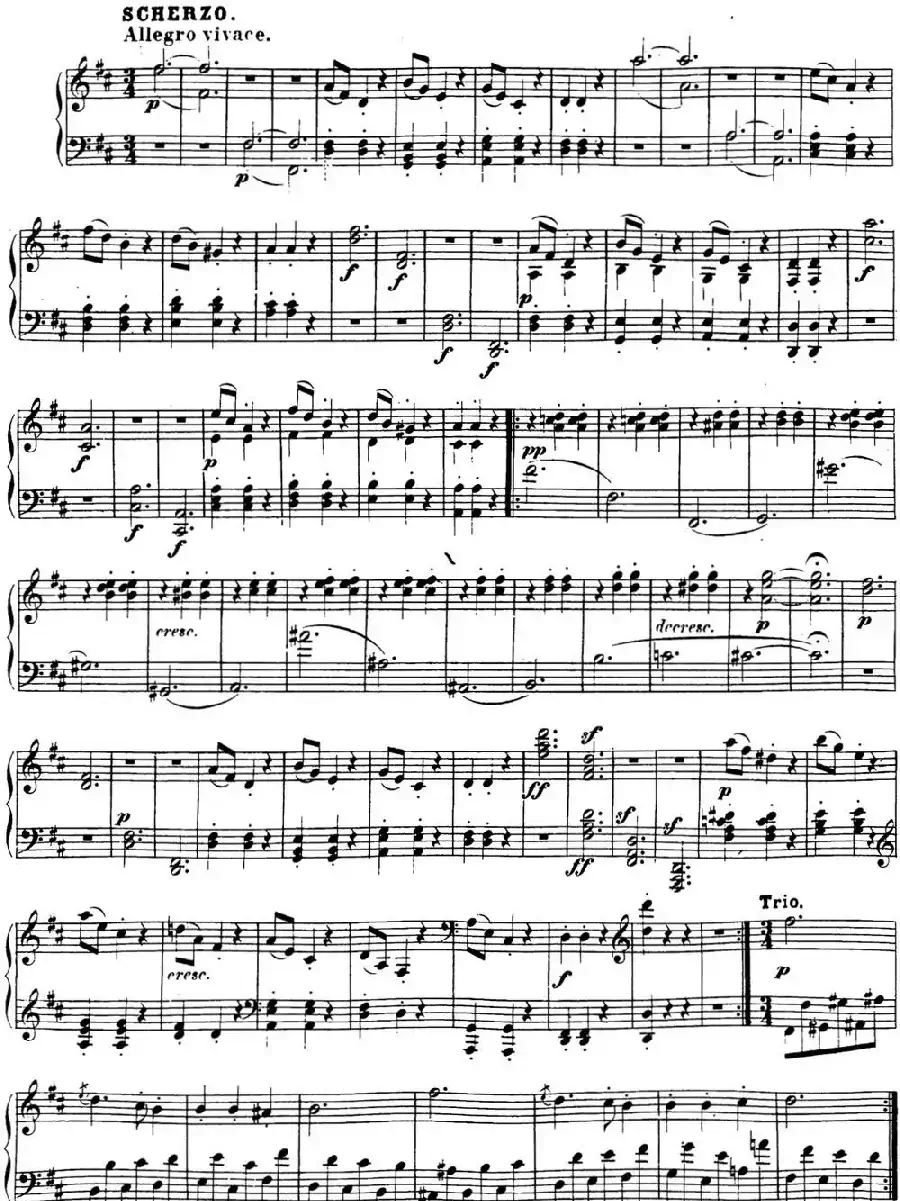 贝多芬钢琴奏鸣曲15 田园 D大调 Op.28 D major