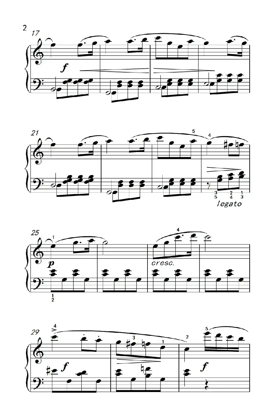 啊！多么晴朗（老年大学 钢琴教程 2）