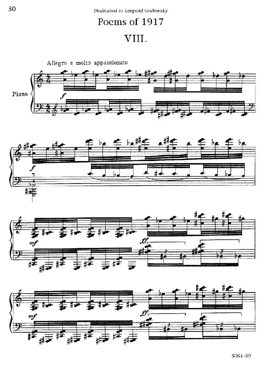 Poems of 1917 Op.41（1917之诗 8. 战争）