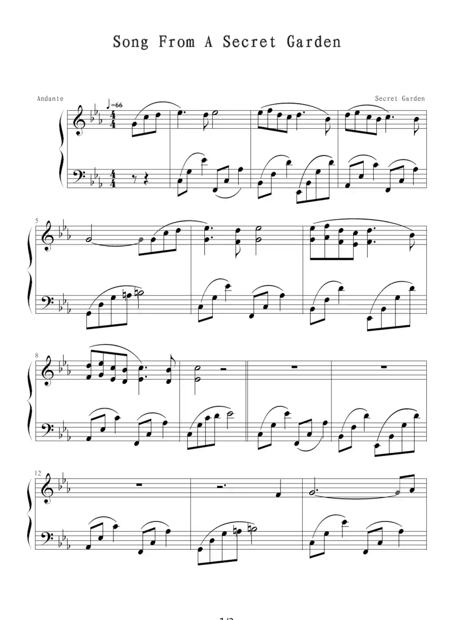 song from a secret garden