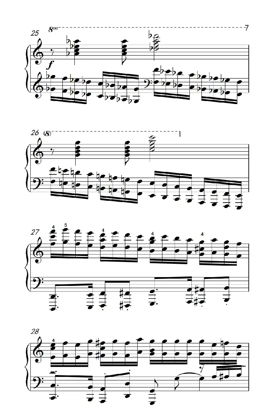 莫什科夫斯基 钢琴练习曲(第四首)