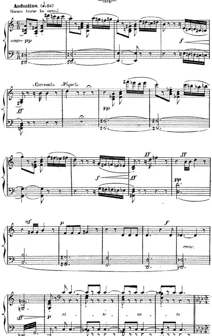 Carmen for Solo Piano（卡门全剧钢琴独奏版）（No.20）