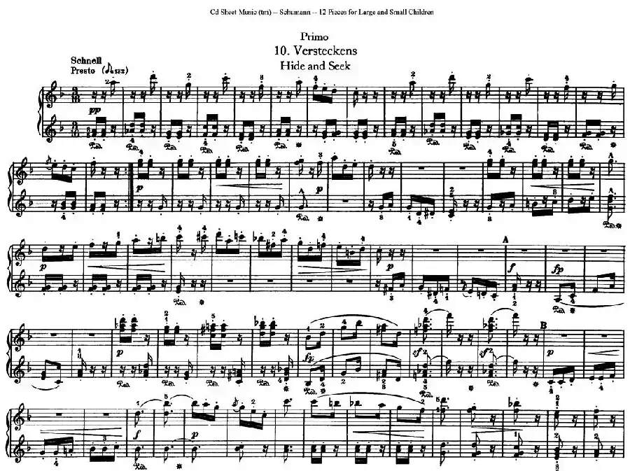 12首为孩子们而作的四手联弹曲 Op.85（四手联弹）（10）