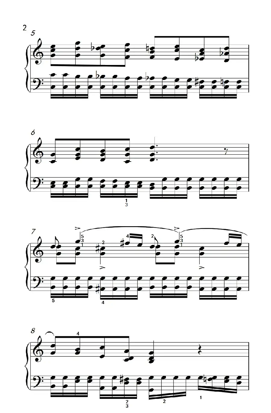 莫什科夫斯基 钢琴练习曲(第四首)