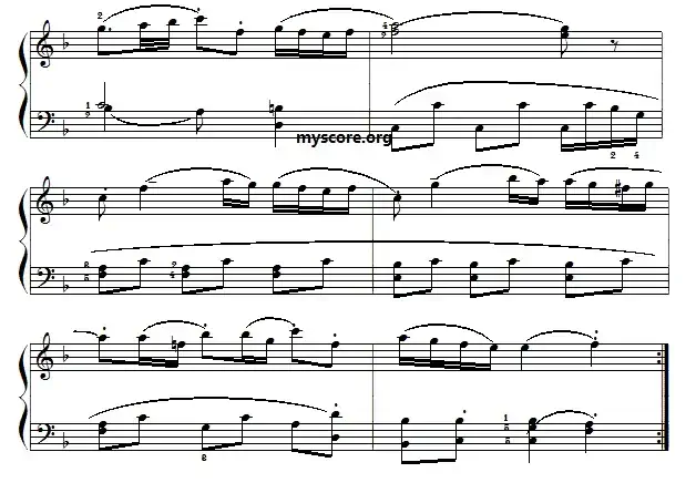 莫扎特钢琴小曲：波兰舞曲