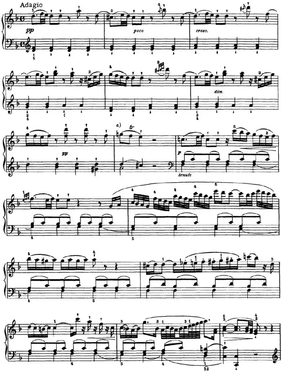 海顿 钢琴奏鸣曲 Hob XVI 24 in D major