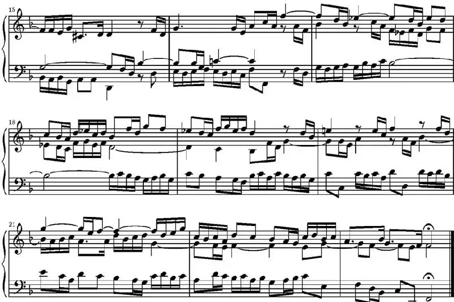 15首巴赫三部创意曲集（NO.8）