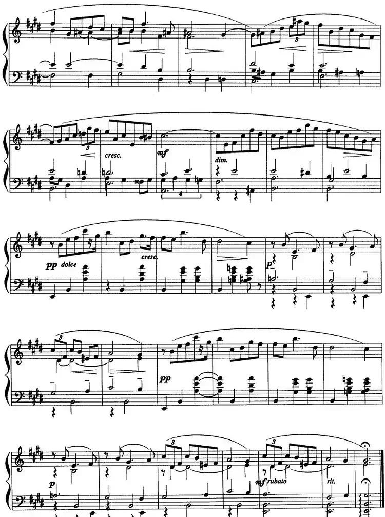 现代钢琴曲：24、玛祖卡（Op.25，No.4）