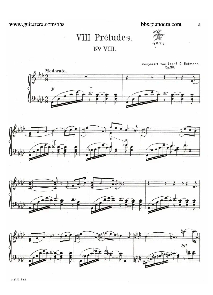 Eight Preludes Op.30（8首前奏曲 8. 降A大调）