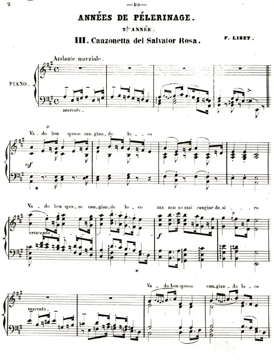 旅行岁月（第二集）意大利游记（罗沙小调 Canzometta del Salvator Rosa）