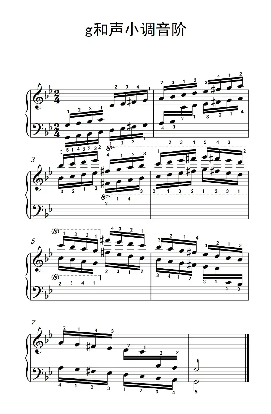 第七集16.g和声小调音阶(中央音乐学院 钢琴(业余)考级教程 7-9级)