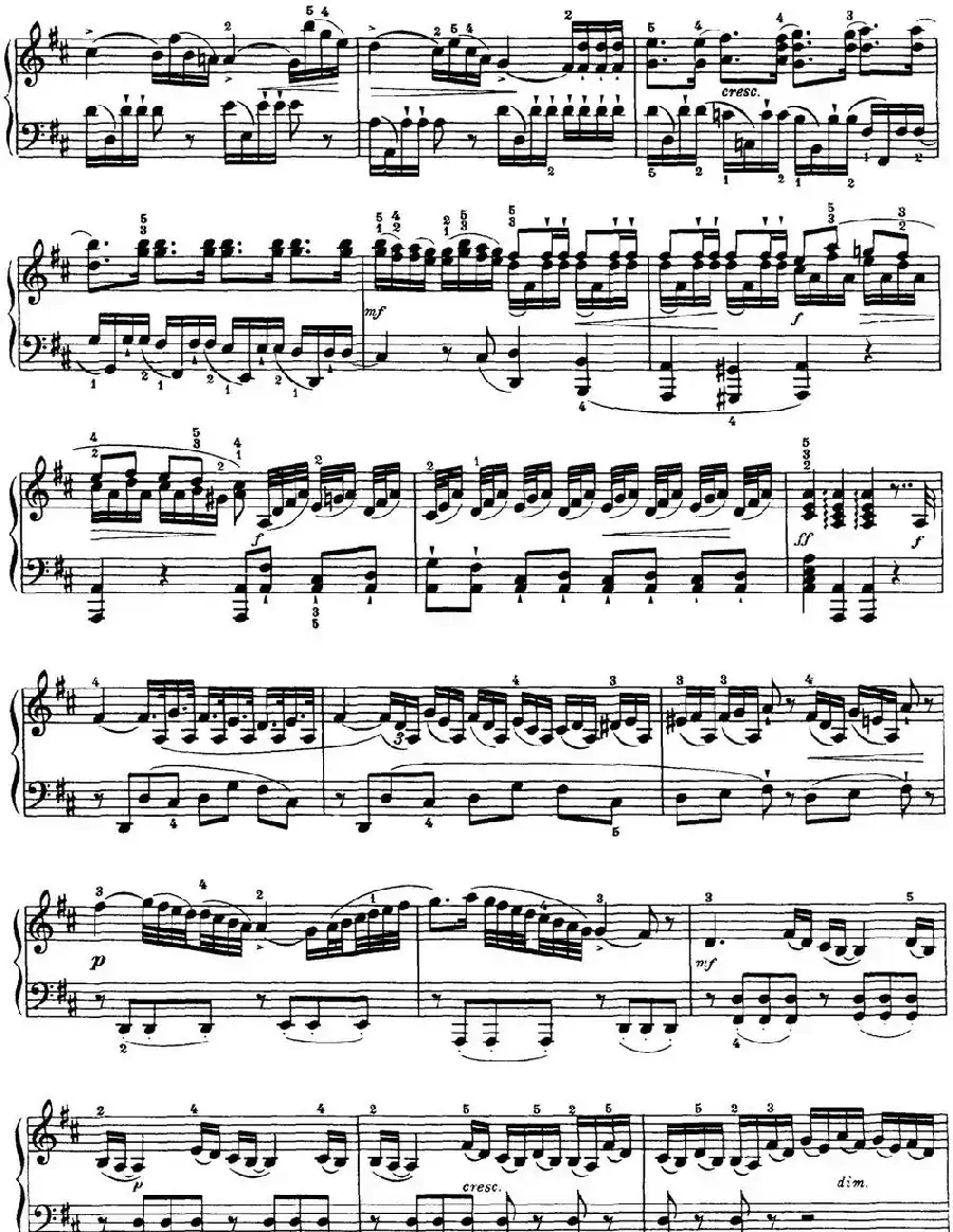 海顿 钢琴奏鸣曲 Hob XVI 19 Divertimento D major