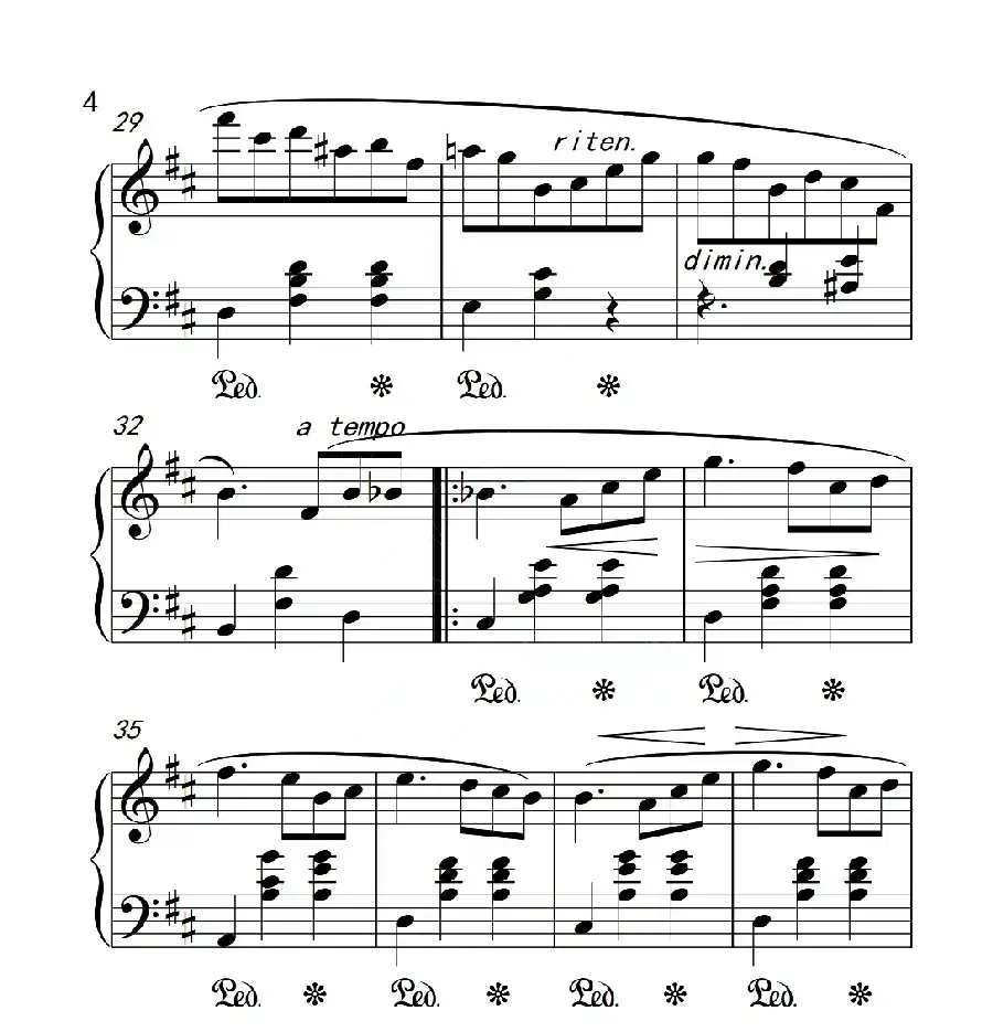 第六级 圆舞曲(中国音乐学院钢琴考级作品1~6级)